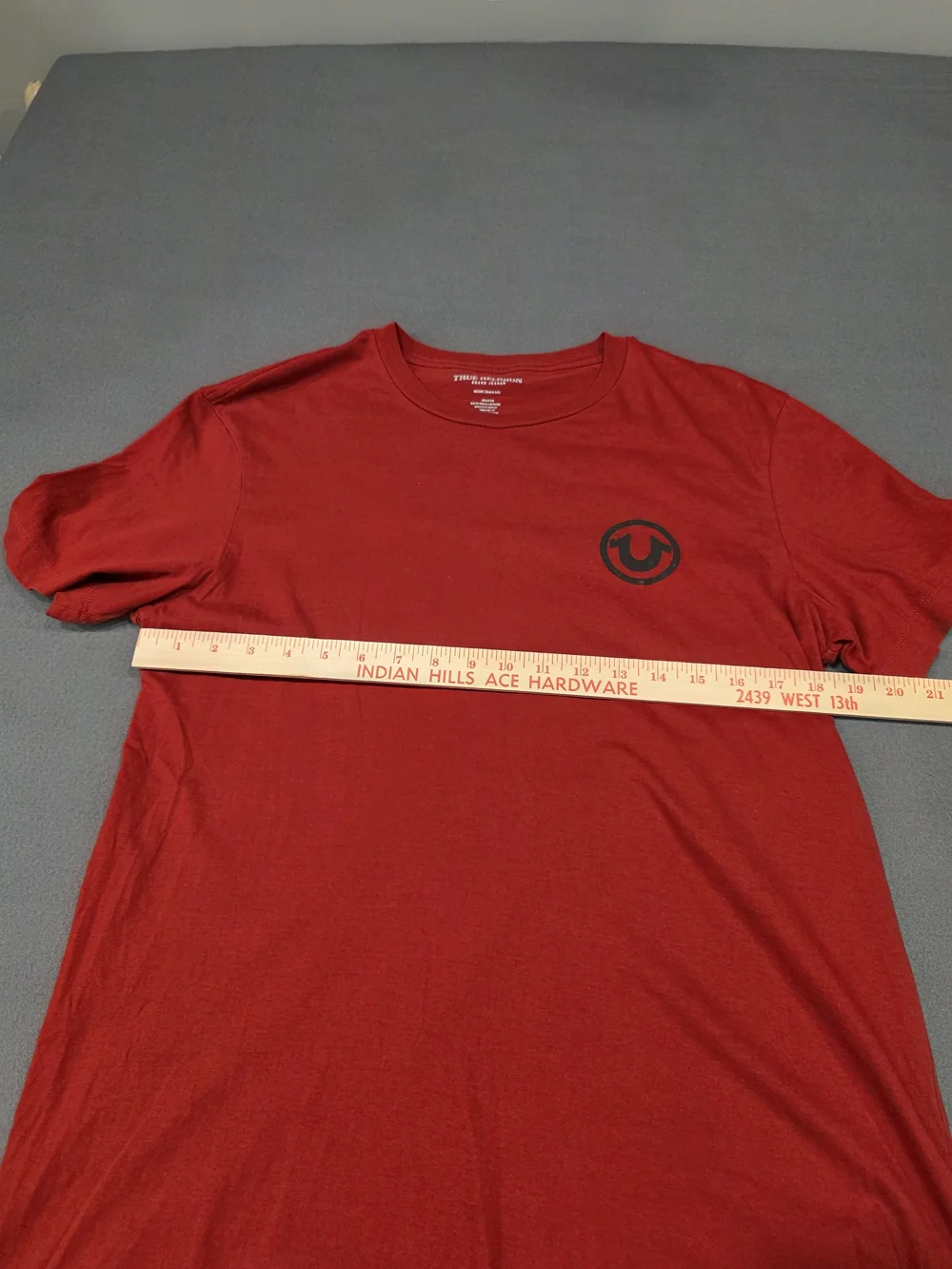 True Religion Men's Red Graphic Logo Crew Neck T-Shirt